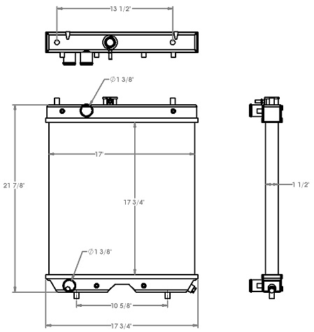 451233 - Kubota L3540 Tractor Radiator Radiator