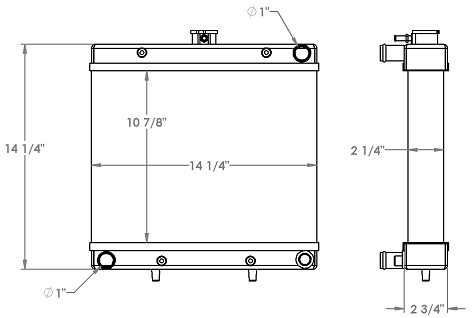 451251 - John Deere HPX Gator Radiator Radiator