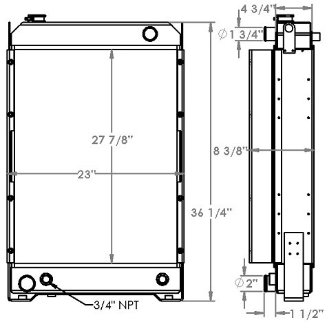 451279 - Caterpillar D4C III Radiator Radiator