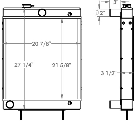 451287 - Genie GTH844 Reach Stacker Radiator Radiator