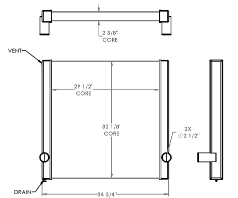 451298 - Pierce Fire Truck Radiator Radiator