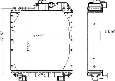 451304 - Case / New Holland Radiator Radiator