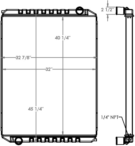 451311 - Osh-Kosh Cement Mixer Radiator Radiator