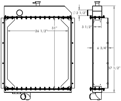 451322 - Caterpillar Generator Radiator Radiator