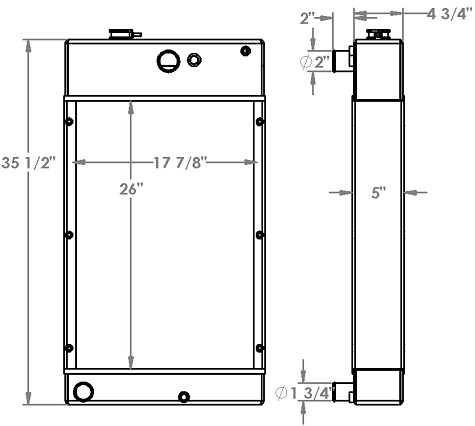 451340 - Generac Magnum MMG45IF4 Generator Radiator Radiator