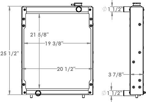 451390 - Volvo EC55C Mini Excavator Radiator Radiator