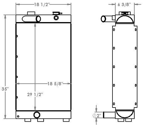 451401 - Prentice 2210 Log Loader Radiator Radiator