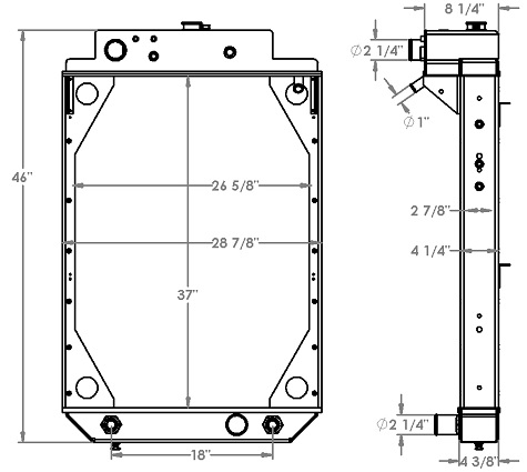 451403 - 2009 Ferrara H-4222 Fire Truck Radiator Radiator