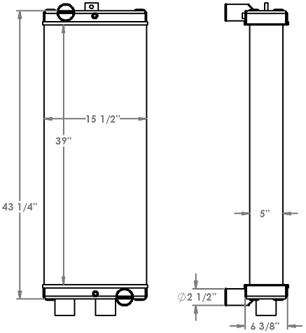 451406 - John Deere 210GLC Radiator Radiator