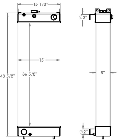 451408 - Kobelco Excavator Radiator Radiator