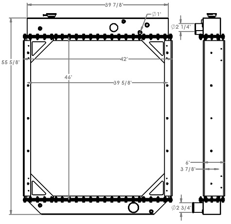 451413 - Cummins Onan Generator Radiator Radiator