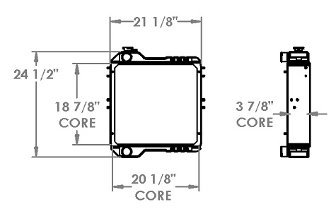 451424 - Terex / Case Backhoe Loader Radaitor Radiator