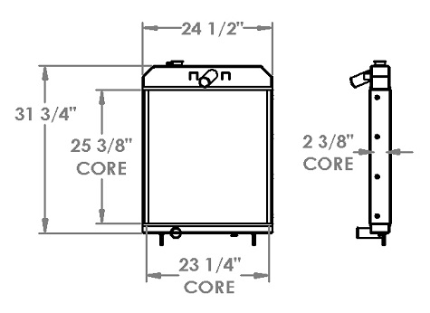 451429 - John Deere Powered Pump Radiator Radiator