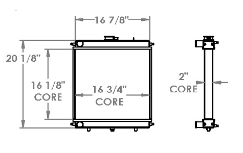 451442 - Moffett / Hiab Piggy Back Forklift Radiator Radiator