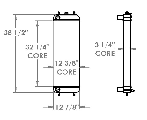 451487 - John Deere / Hitachi 135 Excavator Radiator Radiator