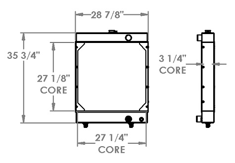 451502 - Case 621B Loader Radiator Radiator