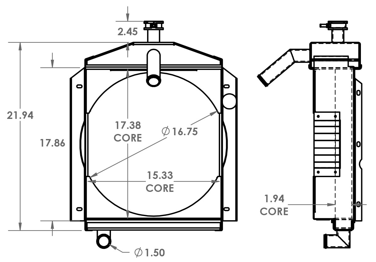 451508 - Massey Harris 101JR Radiator Radiator