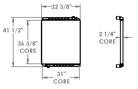 451513 - Pierce Fire Truck Radiator Radiator