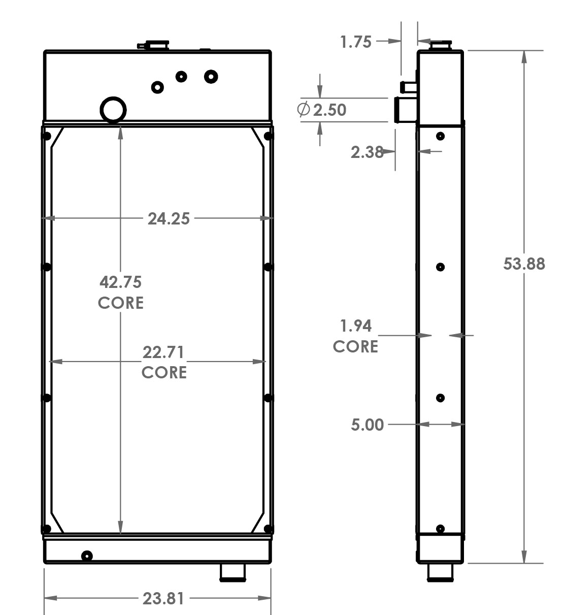 451540 - Kohler 250REOZD Radaitor Radiator