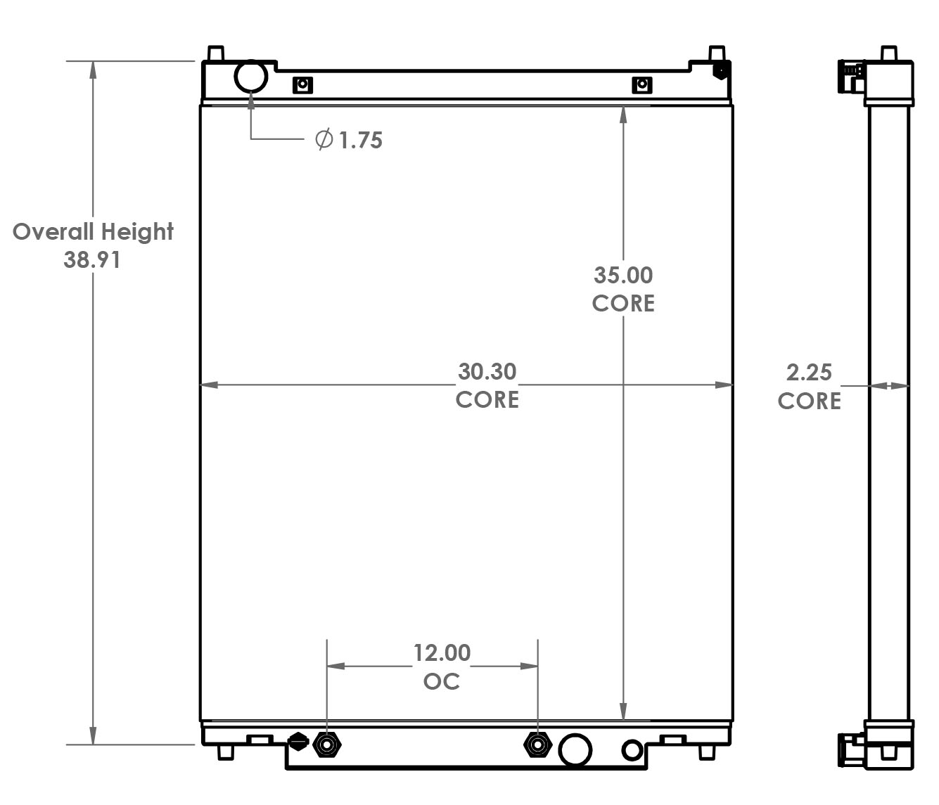 451554 - Cummins Onan Generator Radiator Radiator