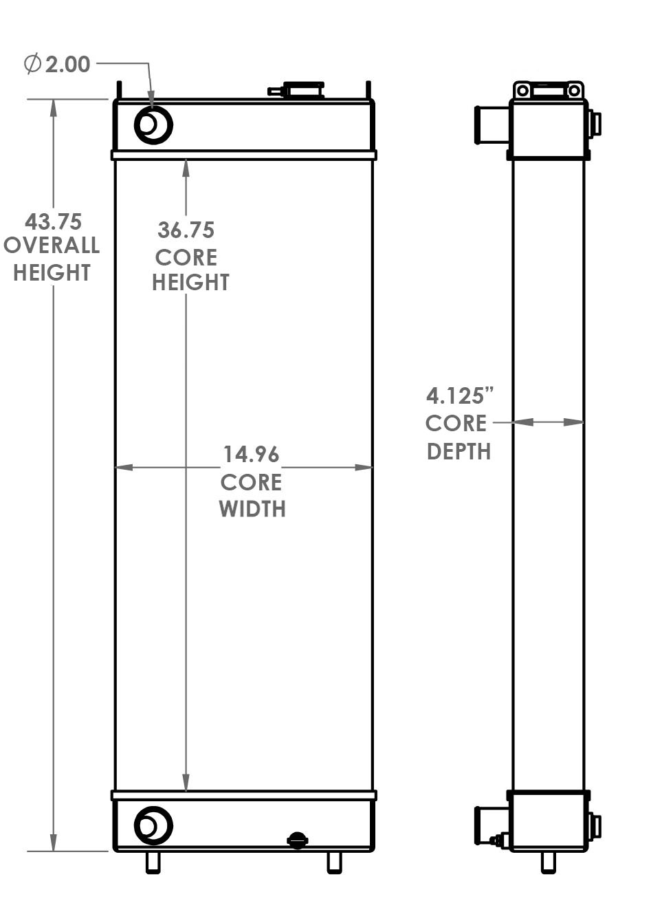 451567 - Case Excavator Radiator Radiator