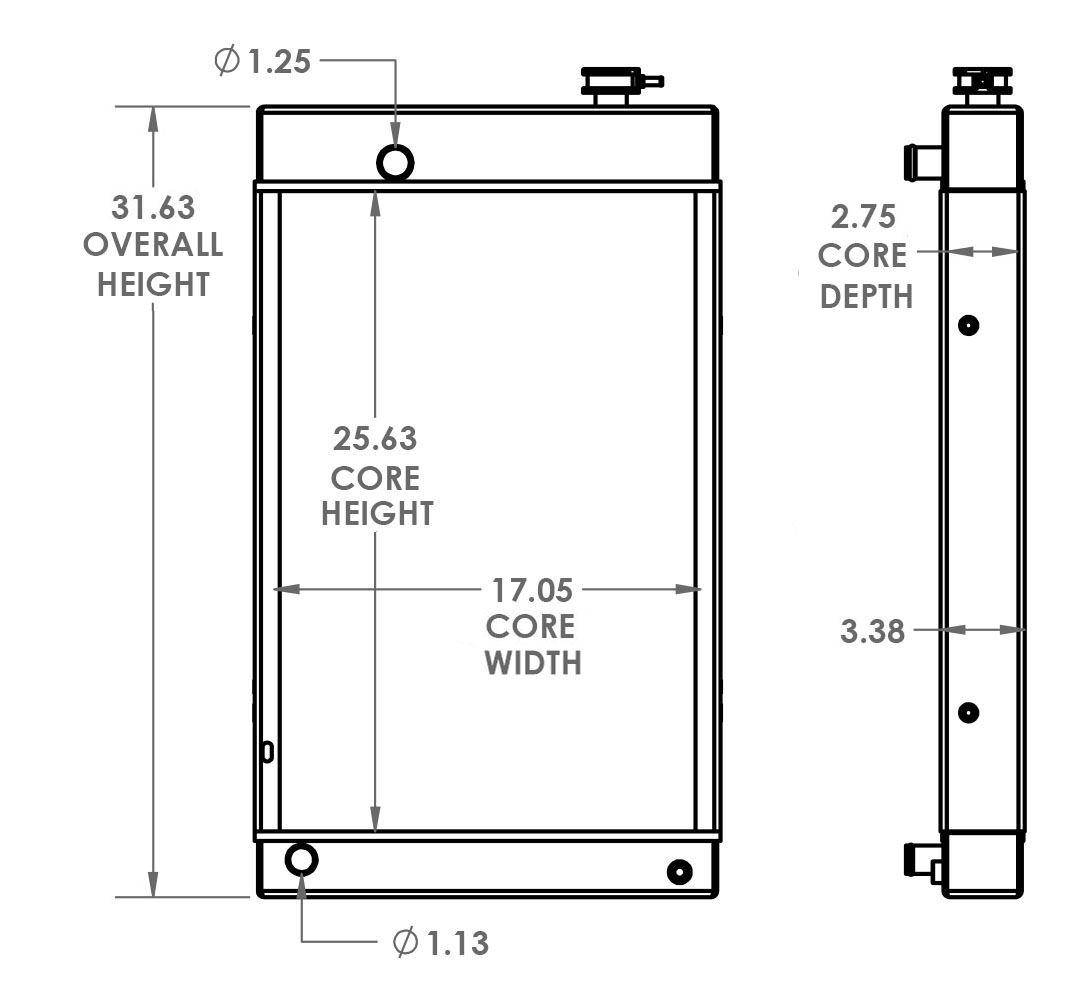 451570 - Lincoln Vantage 500 Radiator Radiator