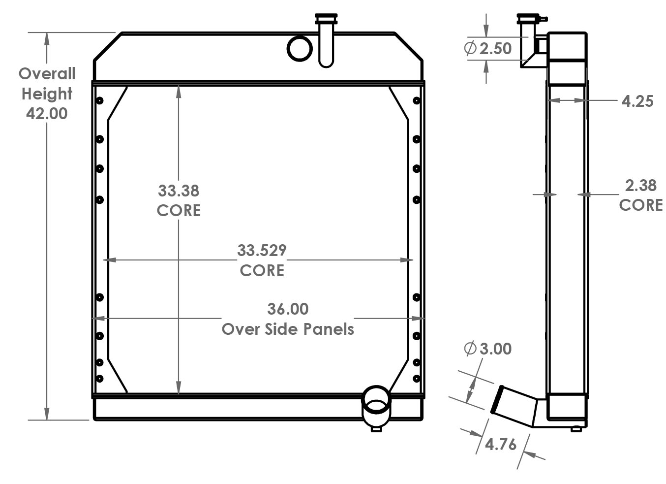 451584 - Caterpillar 140G Grader Radiator Radiator