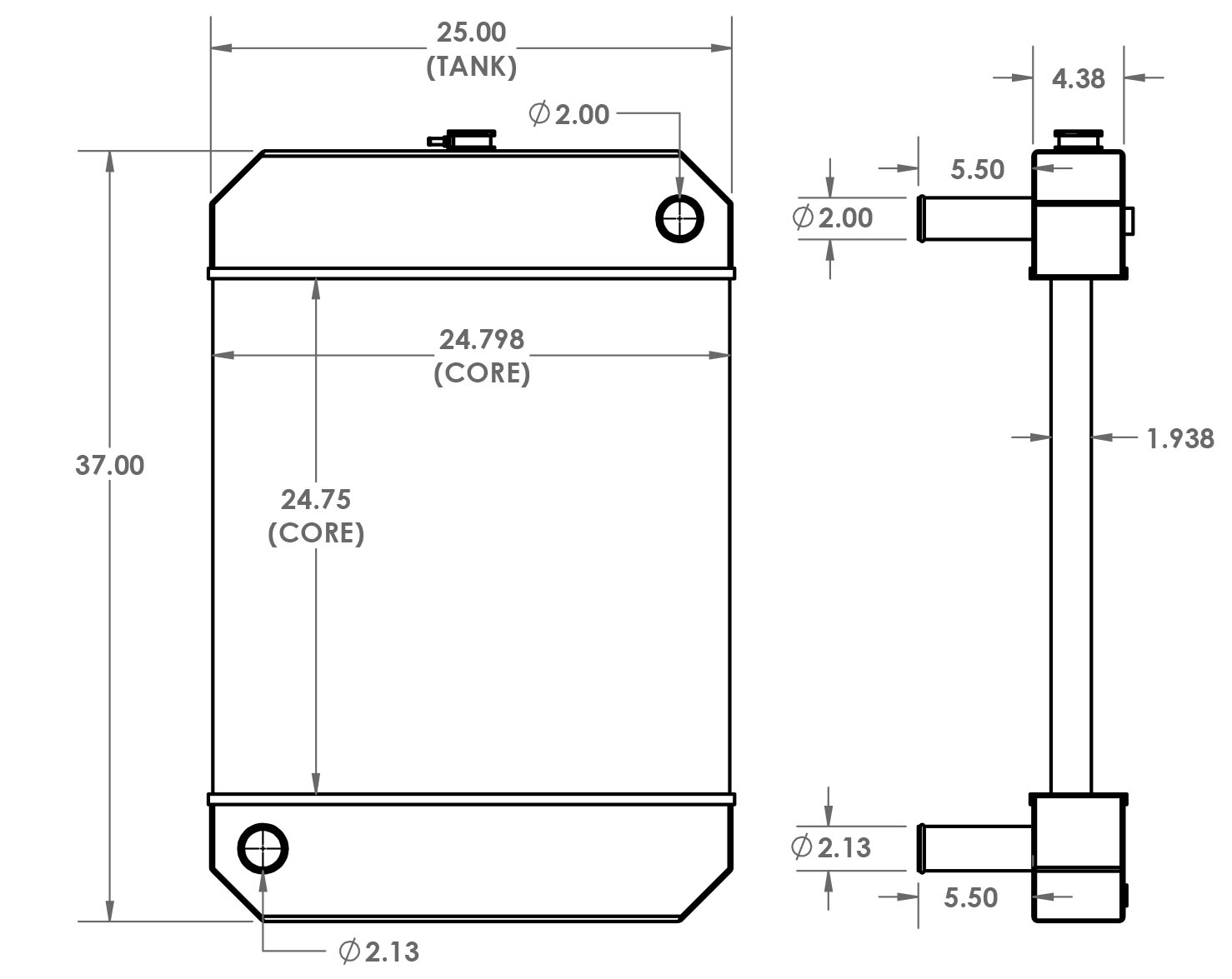 451589 - Tradewinds Generator Radiator Radiator