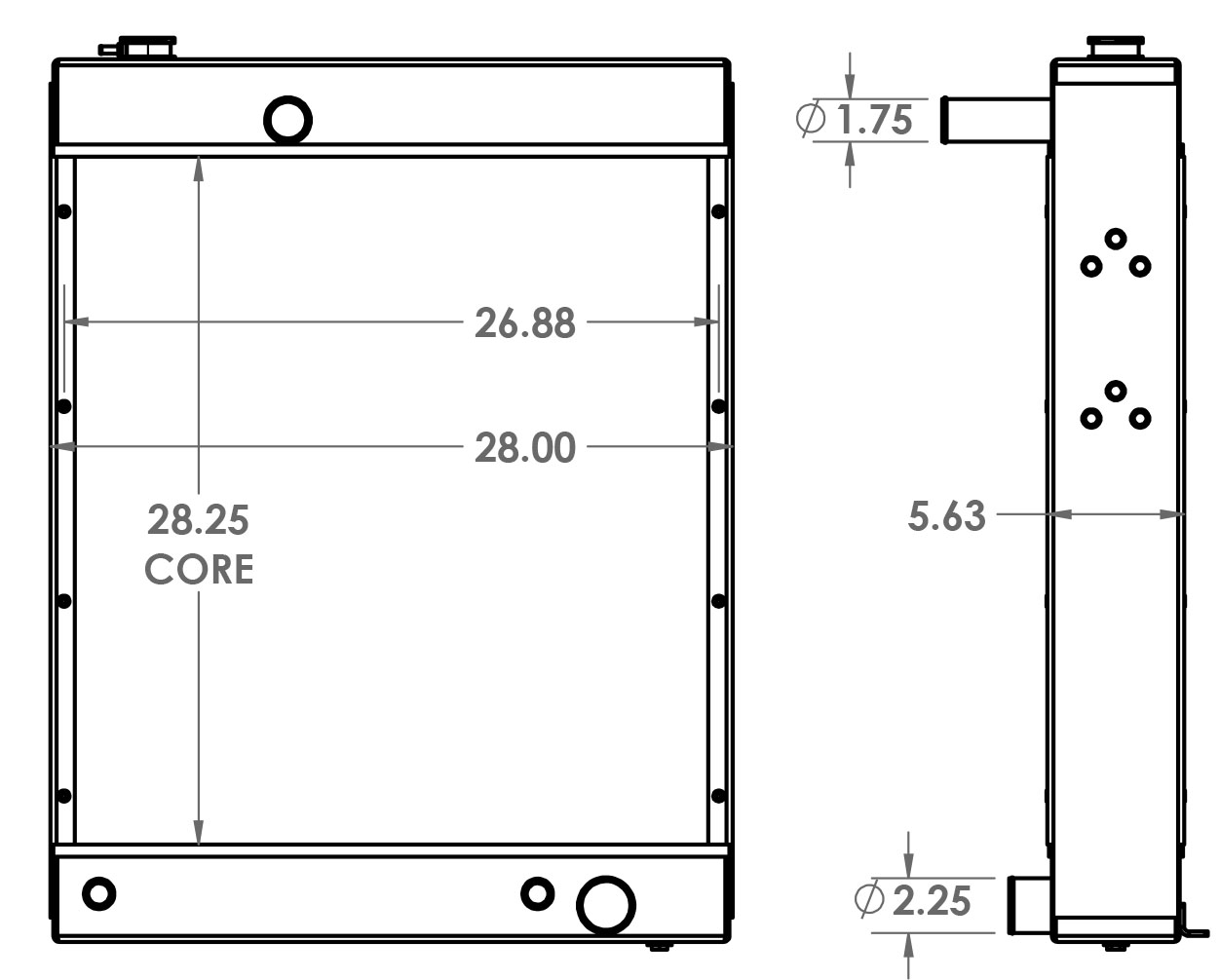 451605 - Grove RT740B Radiator Radiator