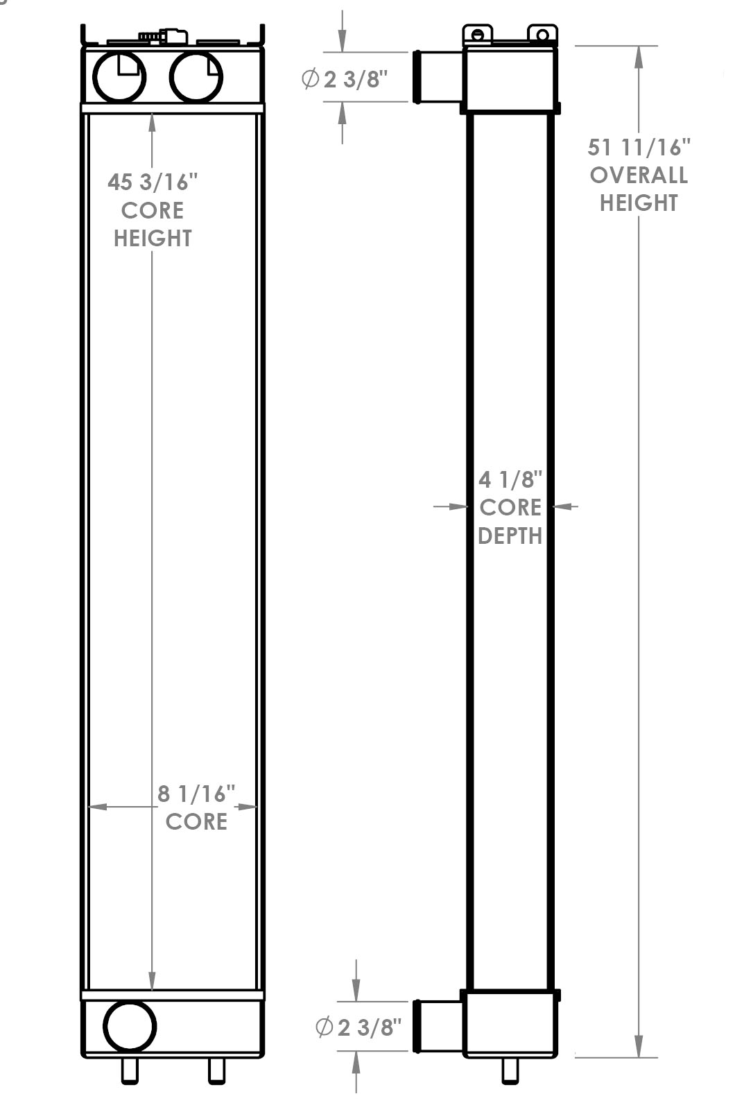 451633 - Komatsu D65-18 Radiator Radiator