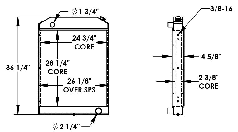 451667 - John Deere Radiator Radiator