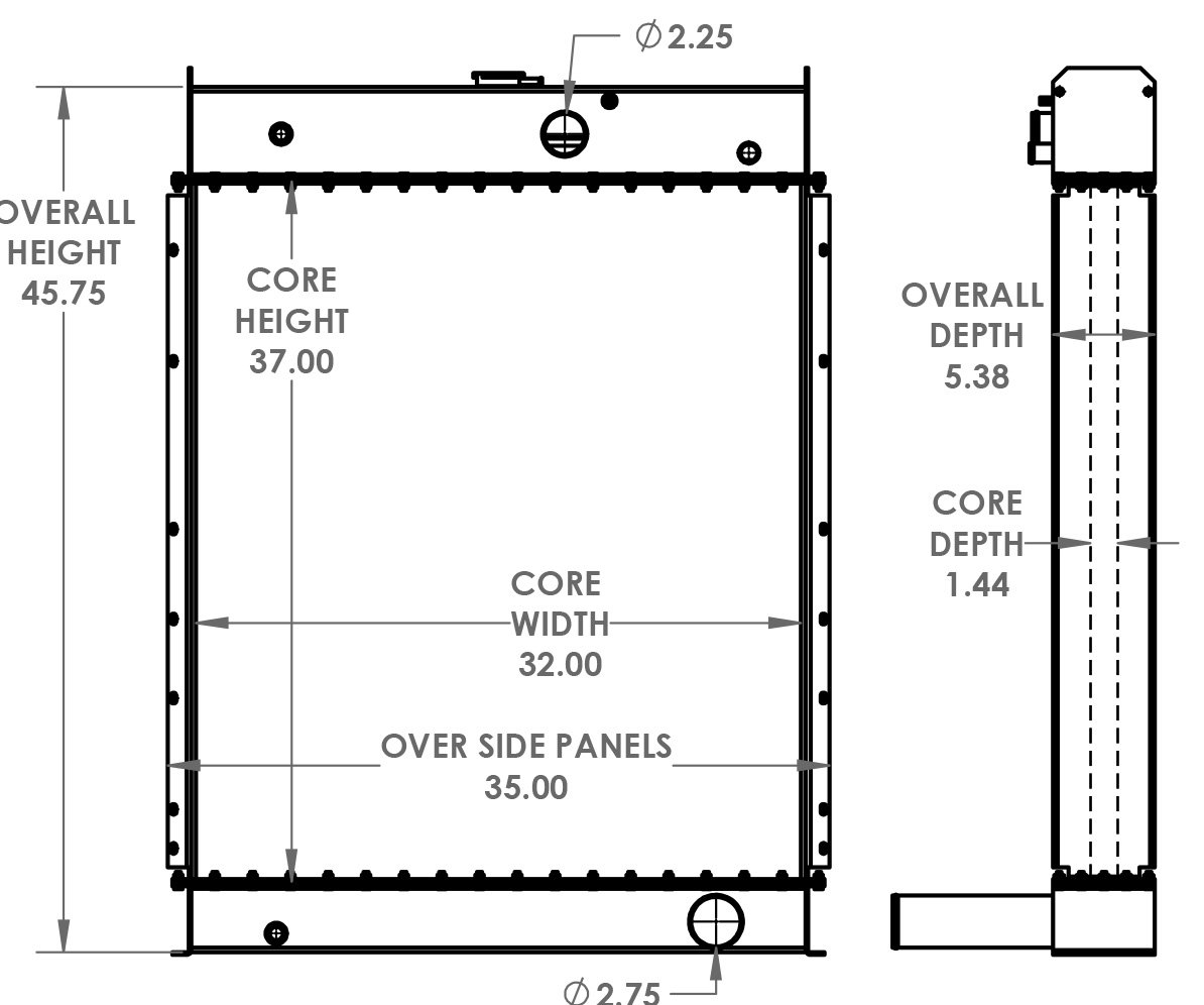 451681 - Olympian D200P4 Radiator Radiator