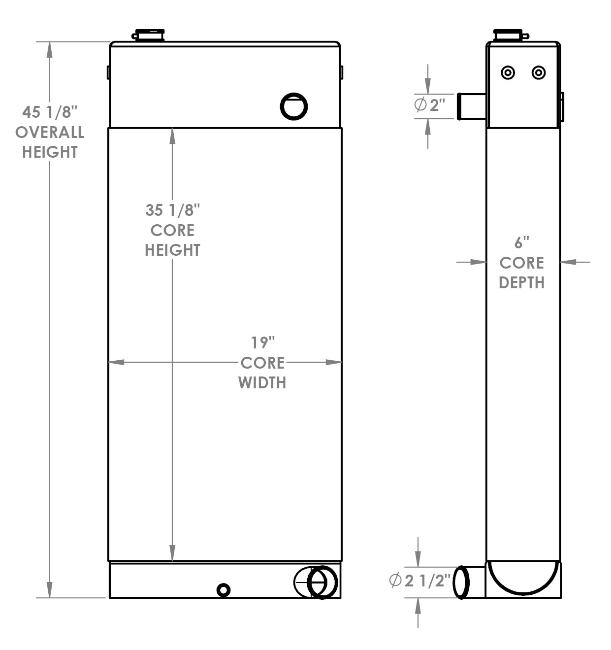 451687 - Caterpillar D6N Radiator Radiator