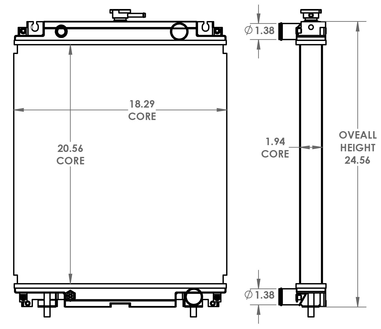 451692 - Multiquip Whisperwatt DCA70USI Radiator Radiator