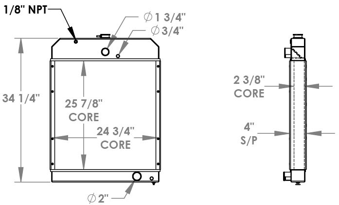 451717 - Ingersoll Rand / Volvo DD90 Roller Radiator Radiator