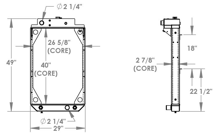 451726 - 2006 E-One Fire Truck Radiator Radiator