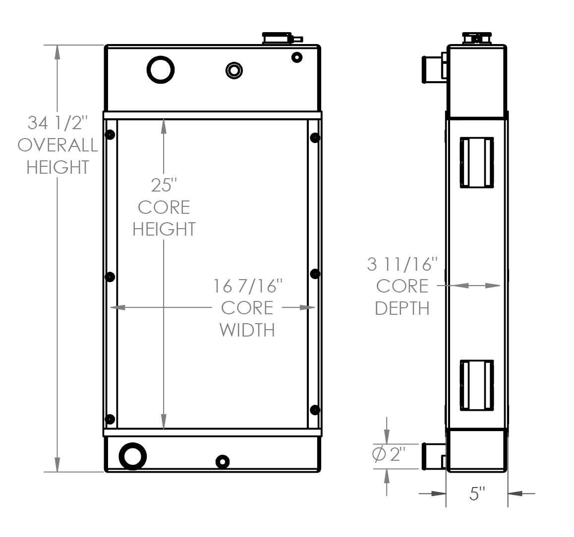 451734 - Generac MMG35DF4 Radiator Radiator