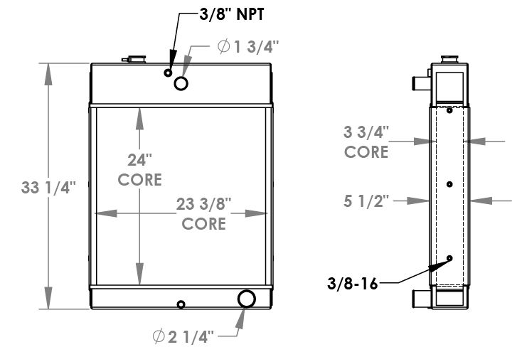 451742 - Vermeer Flextrack 115 Radiator Radiator