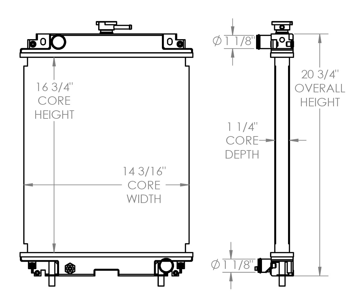 451762 - Case CX36 Mini Excavator Radiator Radiator