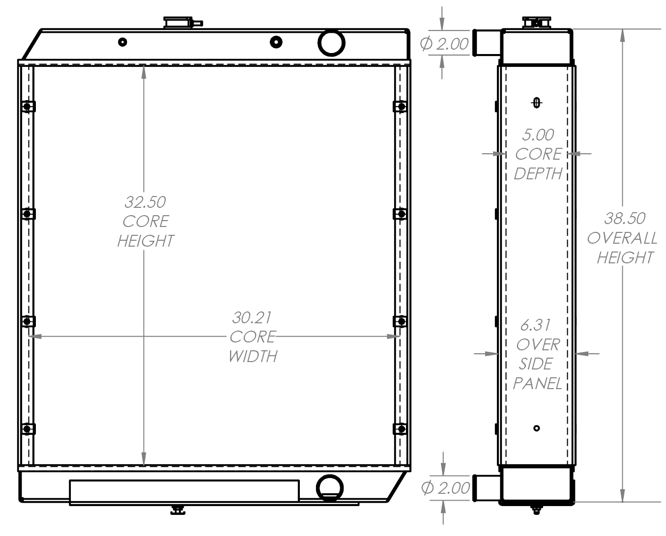 451819 - Case 1680 Combine Radiator Radiator