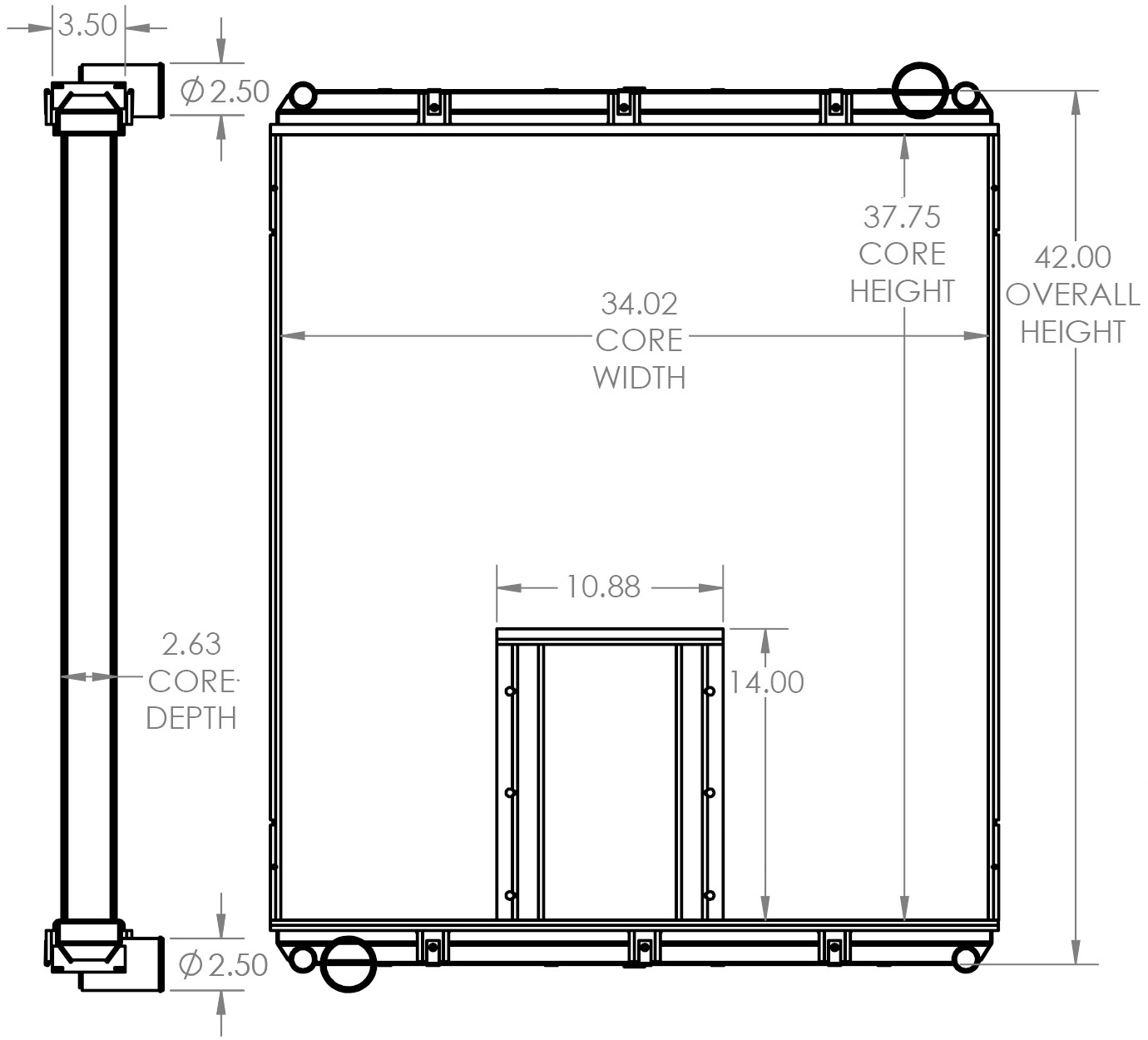 451823 - Autocar ACX64 Radiator Radiator