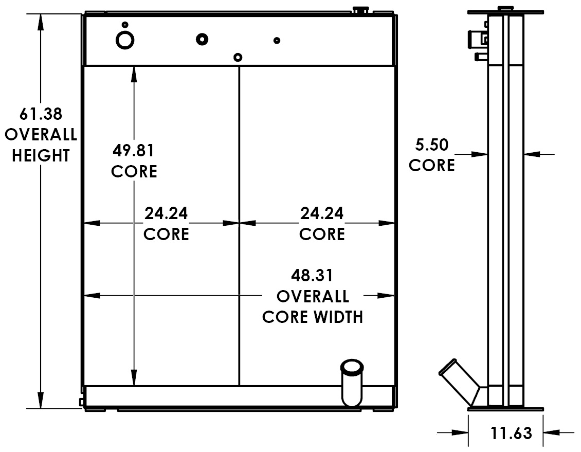 451827 - Vermeer HD6000TX Tub Grinder Radiator Radiator