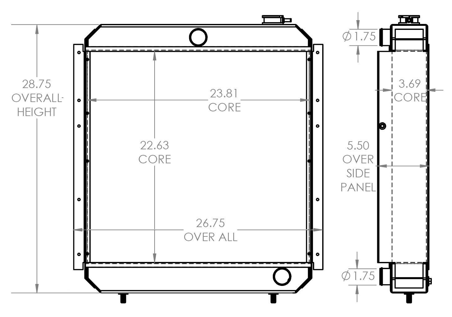 451831 - Ford Generator Radiator Radiator