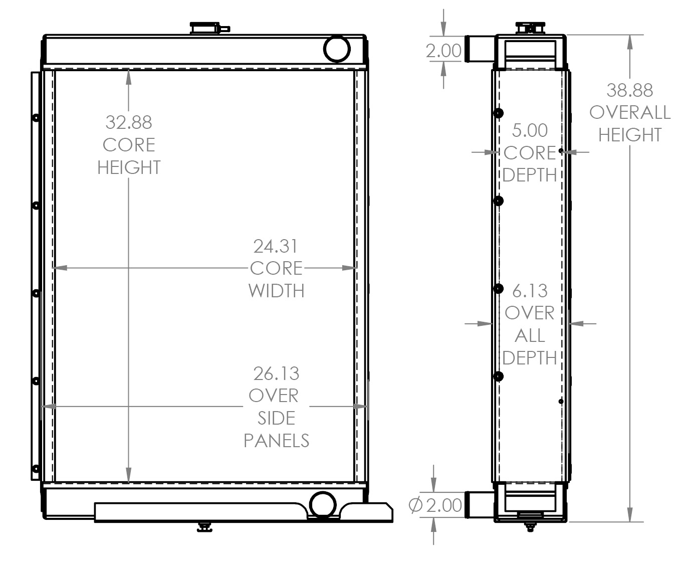 451846 - Case 1660 Combine Radiator Radiator