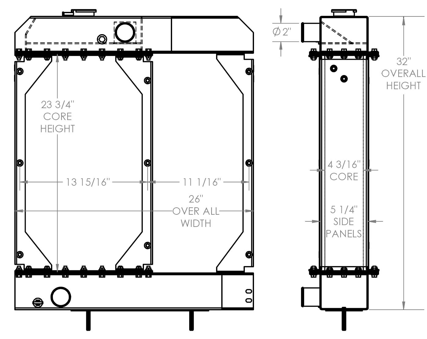 451875 - Bandit Woodchipper Radiator Radiator