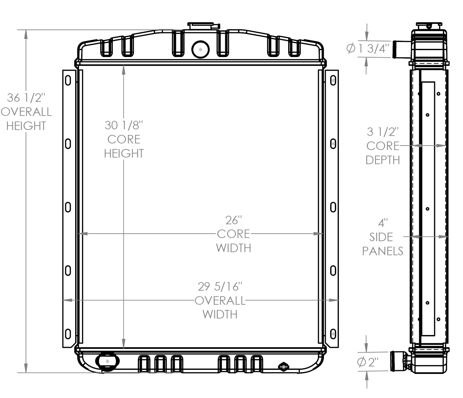 451888 - Gradall 880 Radiator Radiator