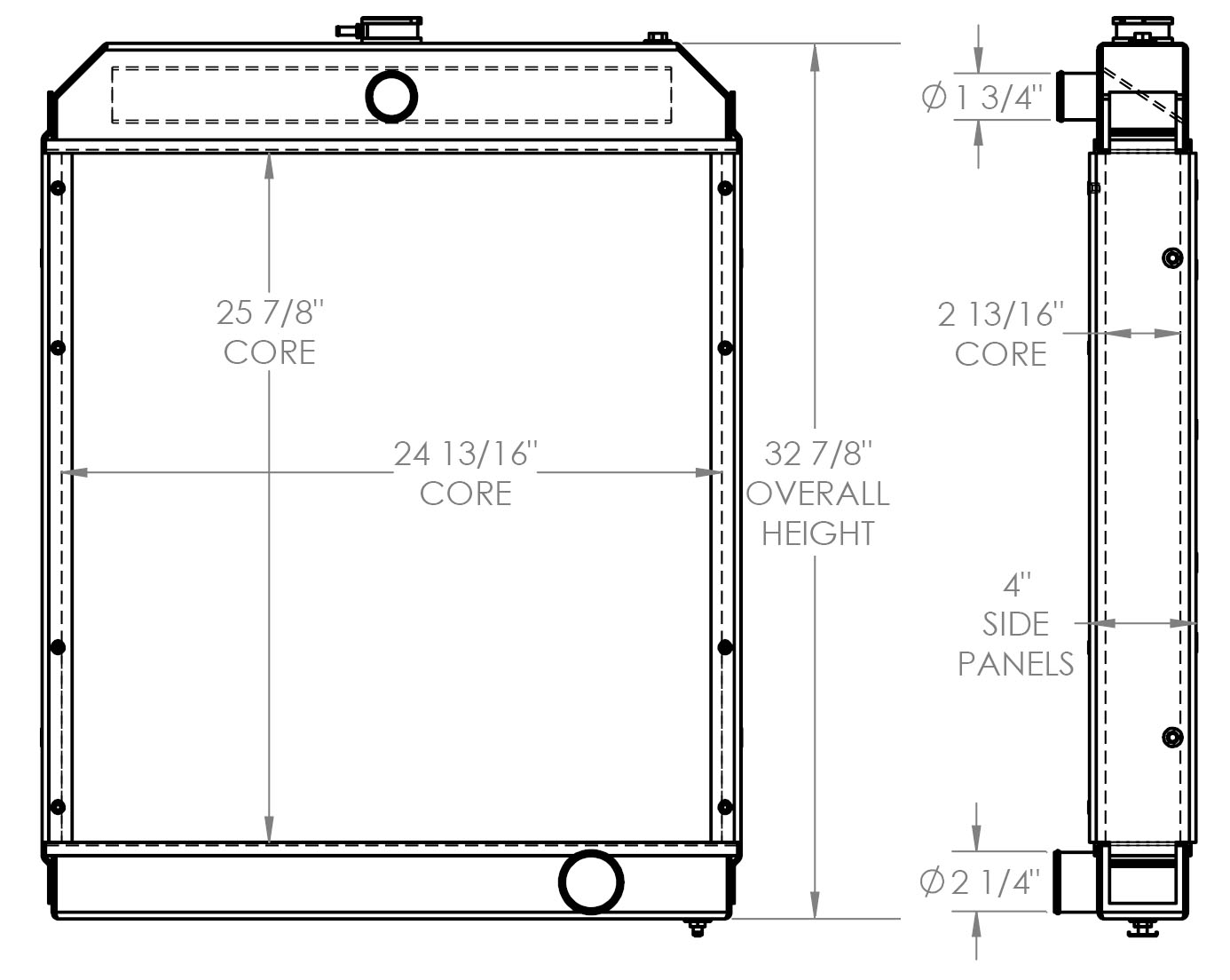 451893 - Vermeer XL1800 Chipper Radiator Radiator