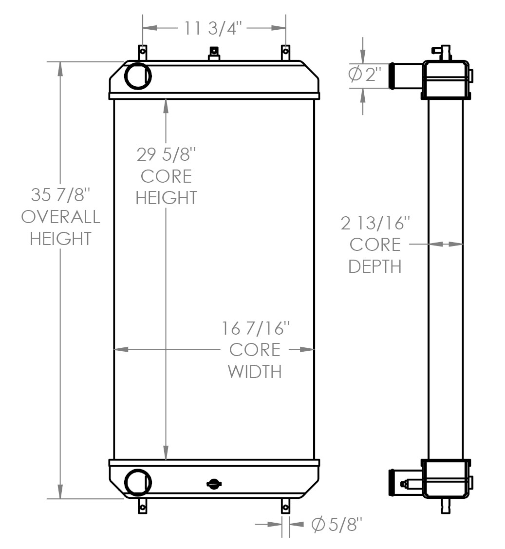 451911 - Hitachi 135 Excavator Radiator Radiator