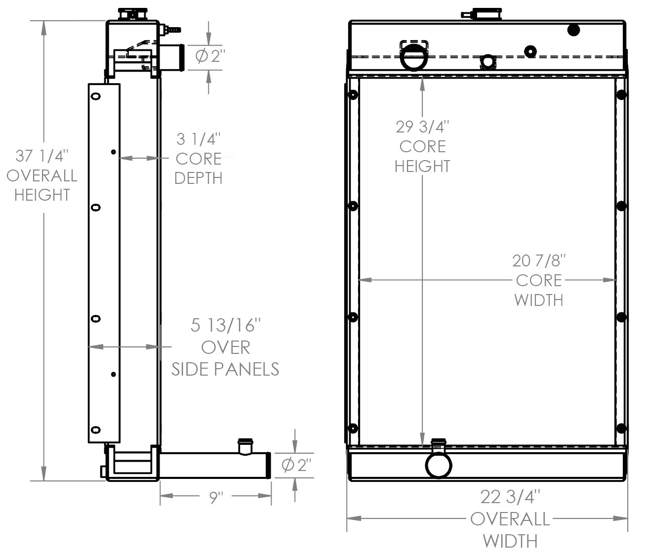 451912 - Vermeer Chipper Radiator Radiator