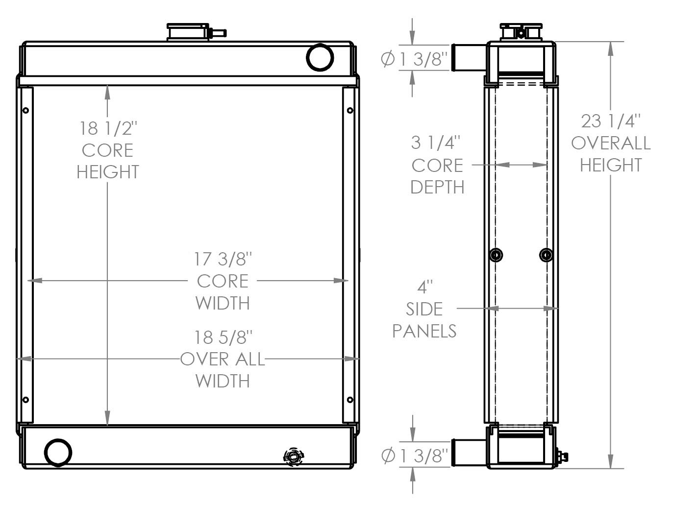 451918 - Case Skidsteer Radiator Radiator